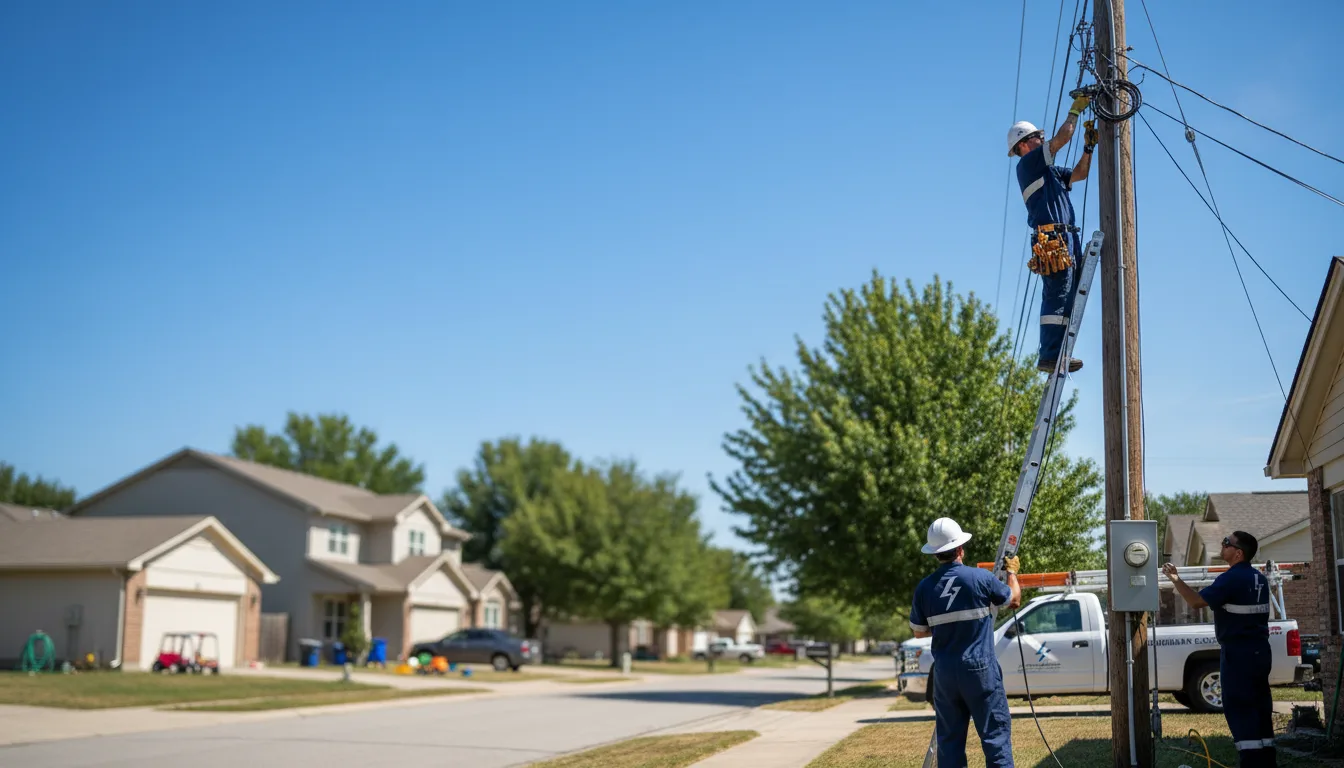 Residential electrician providing installation services in Haddam, KS